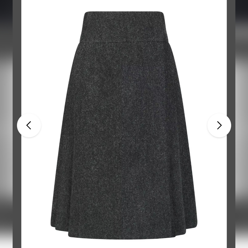 Walker Slater Deborah Skirt Shetland Donegal, Charcoal Size 4
